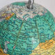 Vintage globe 1950 terrestrial Girard Barrère cream - 30 cm
