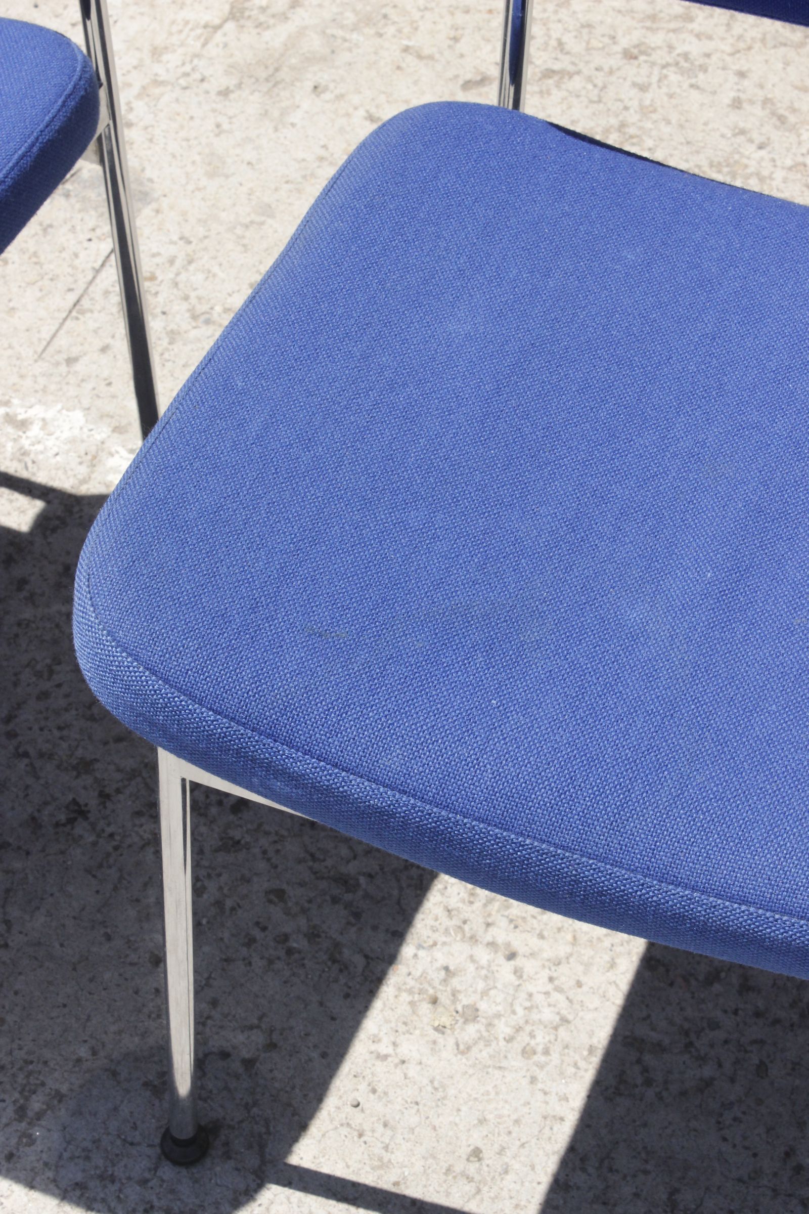 Chairs stella chrome & fabric 1970s, set of 4