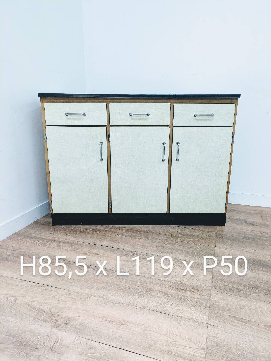 Vintage formica & wood sideboard