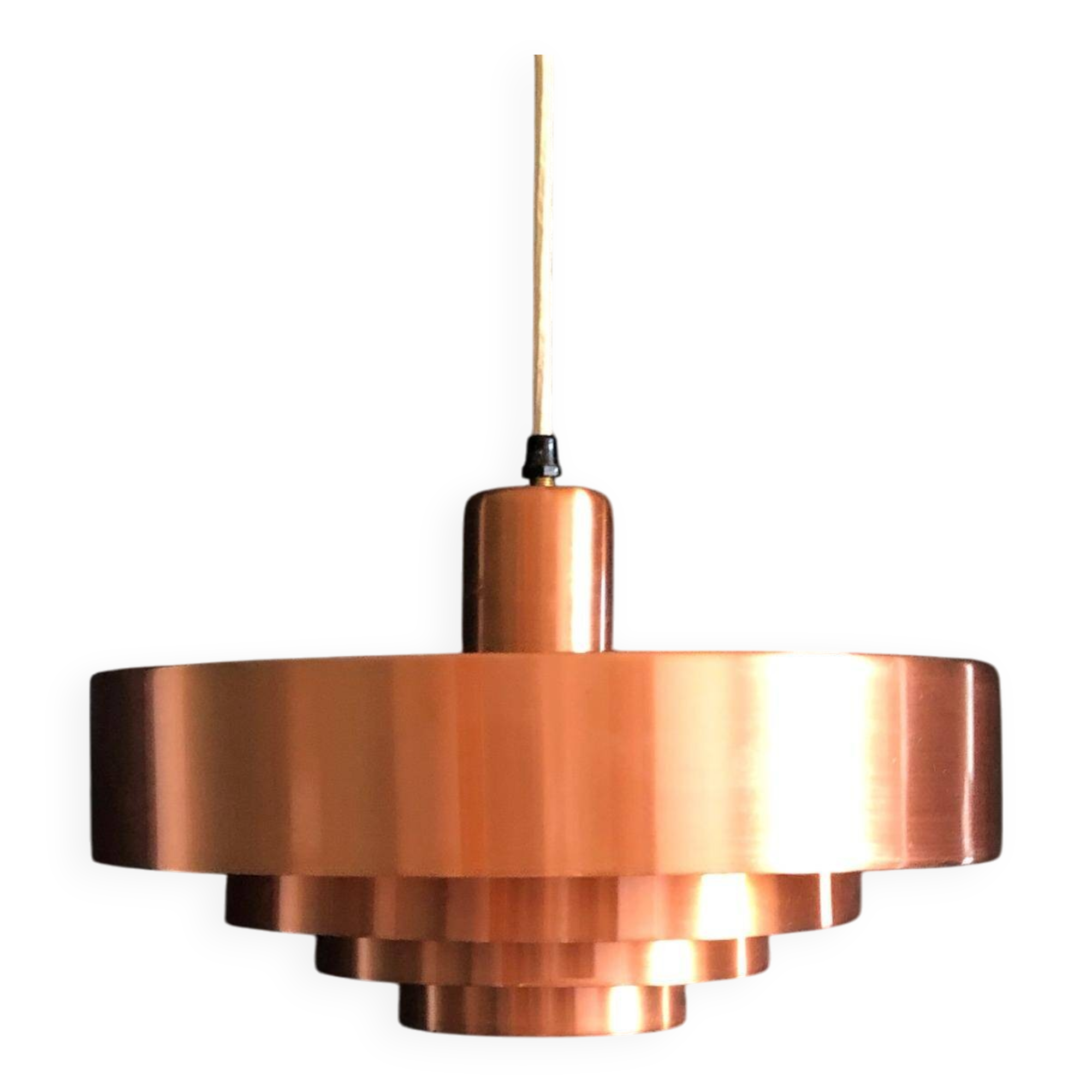 Copper Pendant Model Roulet by Jo Hammerborg for Fog & Morup