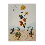 Salvador Dali: Flordali, The Butterfly Rose, original signed lithograph