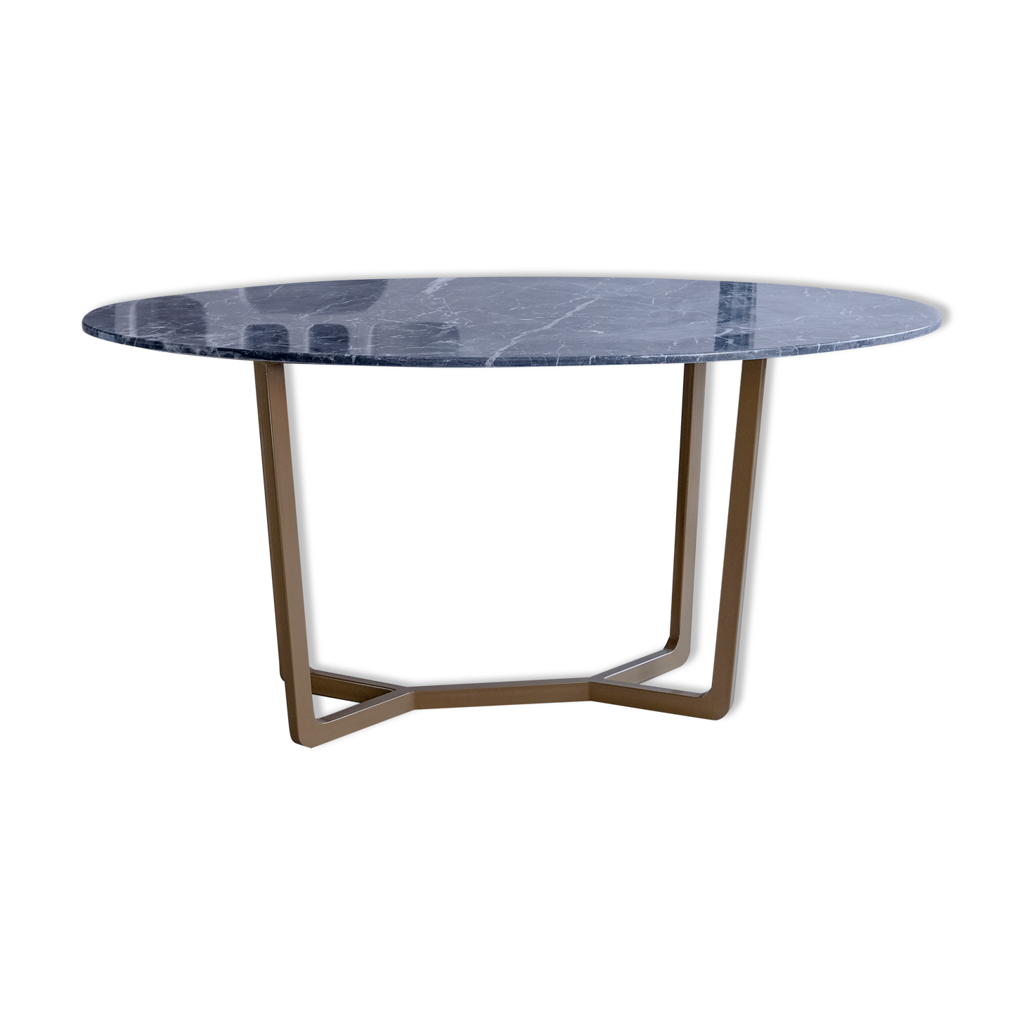 Oval table in grey marble from Florence