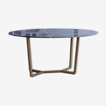 Table ovale en marbre  gris de florence