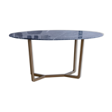 Oval table in grey marble from Florence