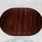 Midcentury Danish extendable round dining table in rosewood by VV Møbler 1960s