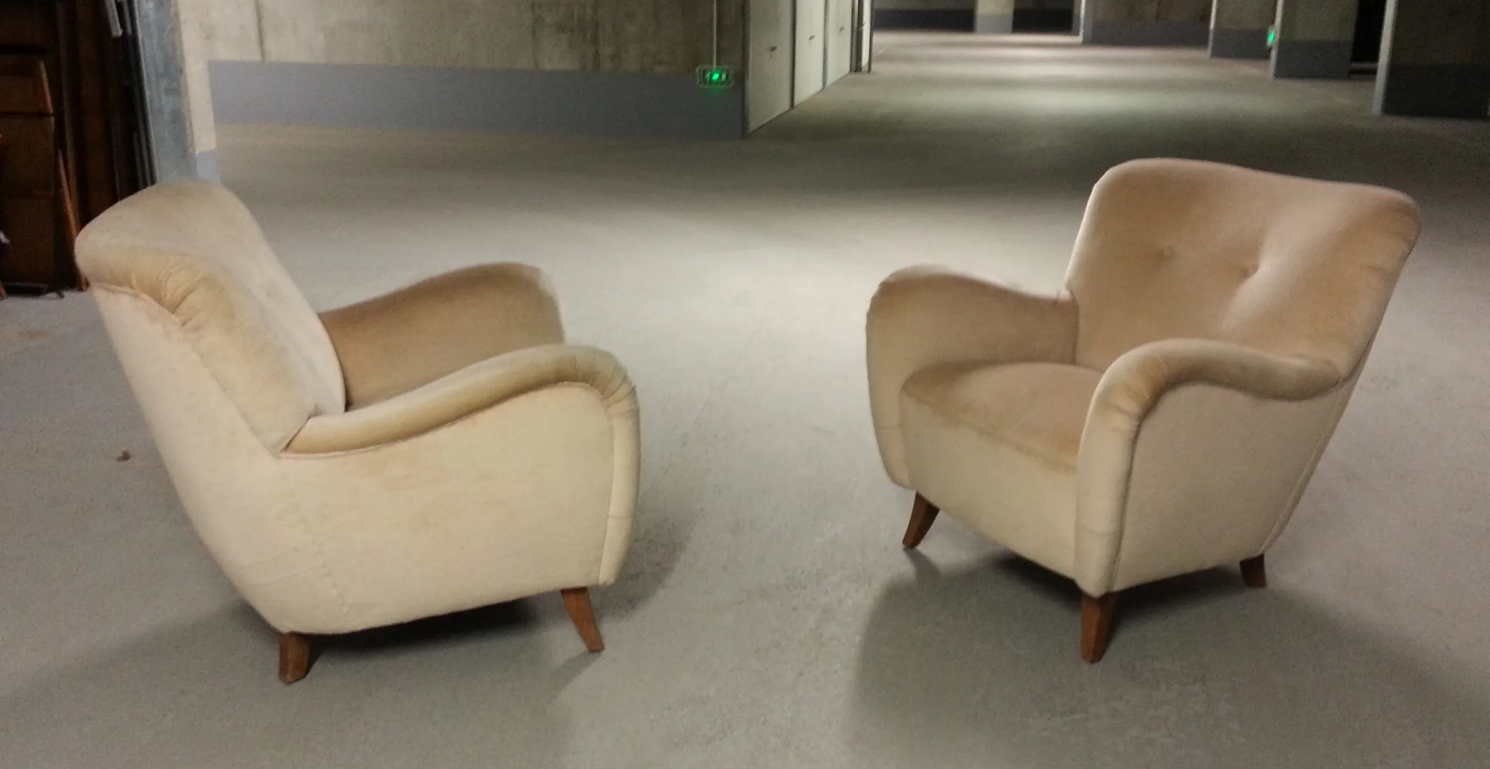 1/2 Armchair club Teddy organic 50s 60s