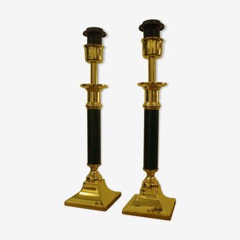 Pair of neo classic brass lamp 1970