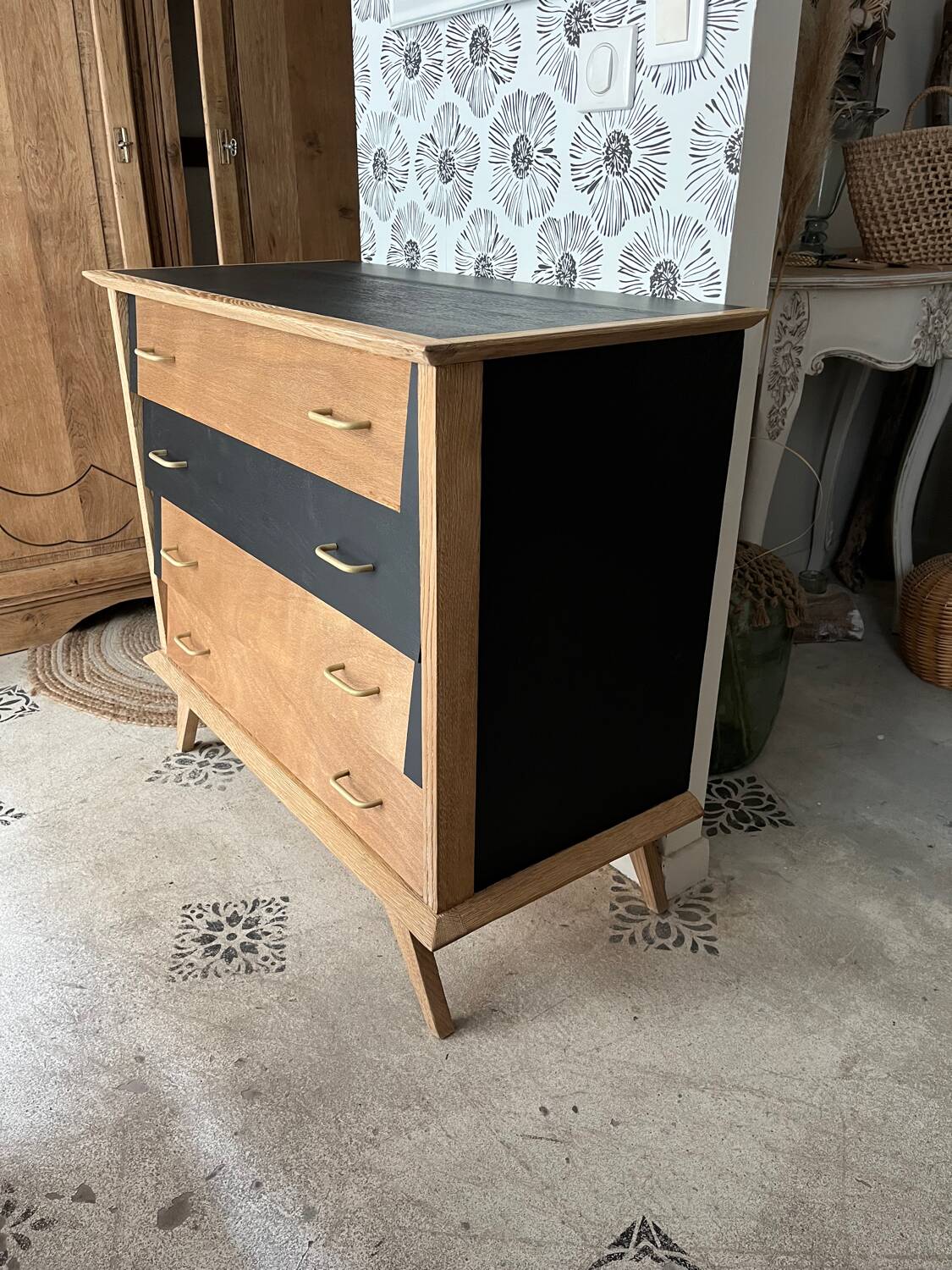 Scandinavian chest of drawers, 1950s-70s