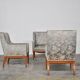 Vintage Ash Sofa & Chairs Set, 1930s, Set of 3