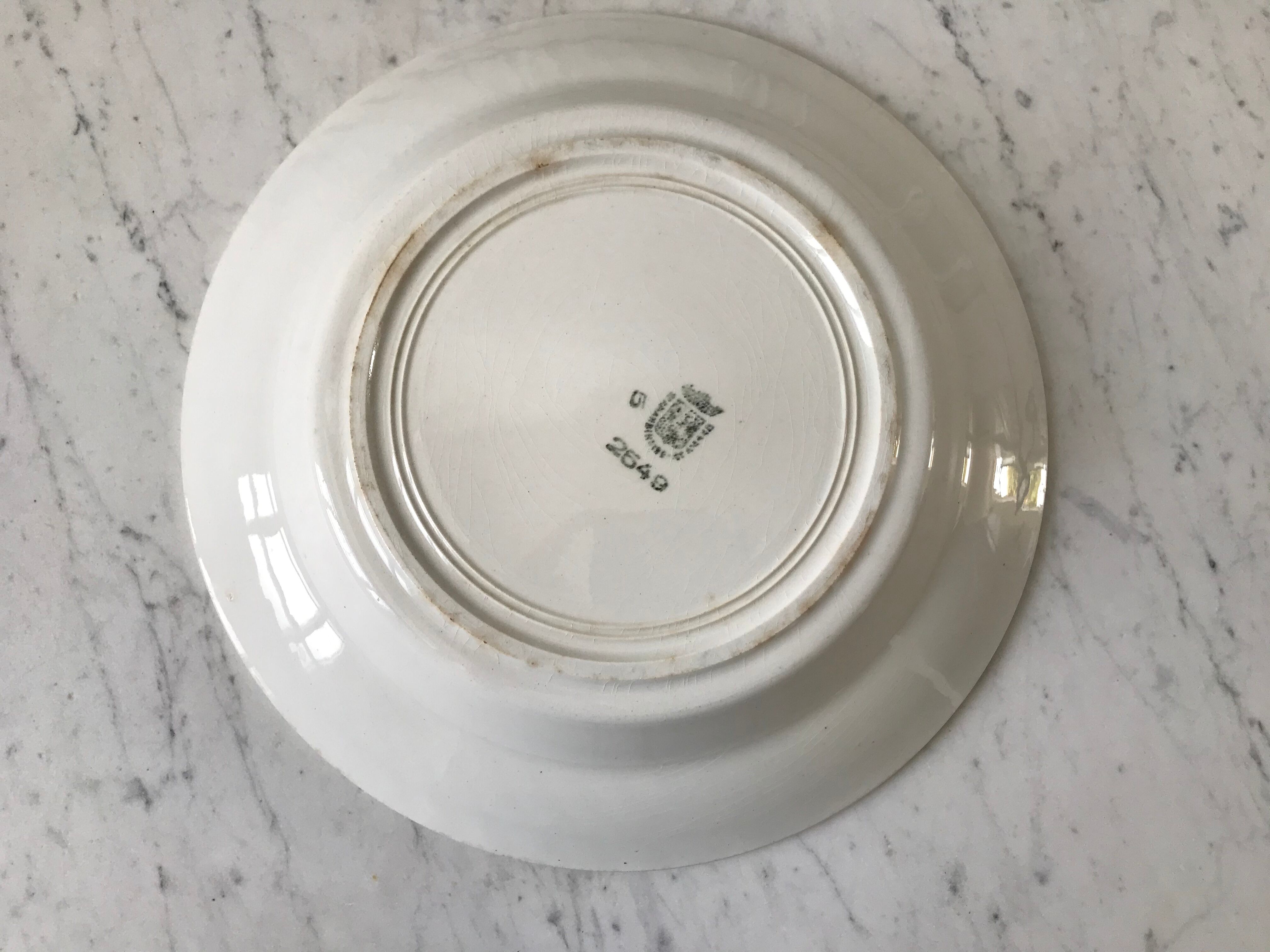 Hollow dish Saint-Amand pink flowers 30s