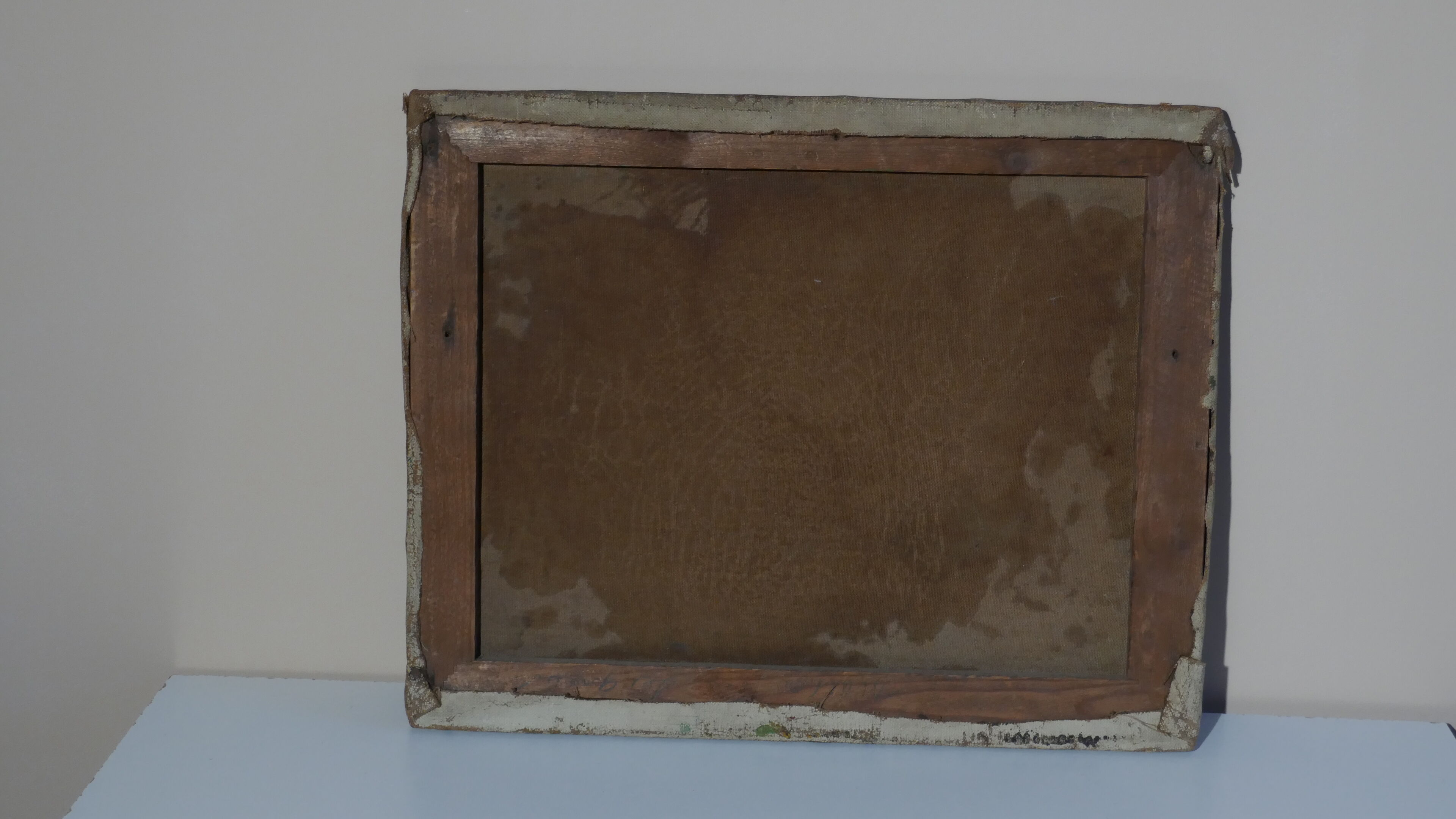 Ancient painting "The Lord's House" landscape signed