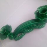 Green ceramic Vallauris candelstick