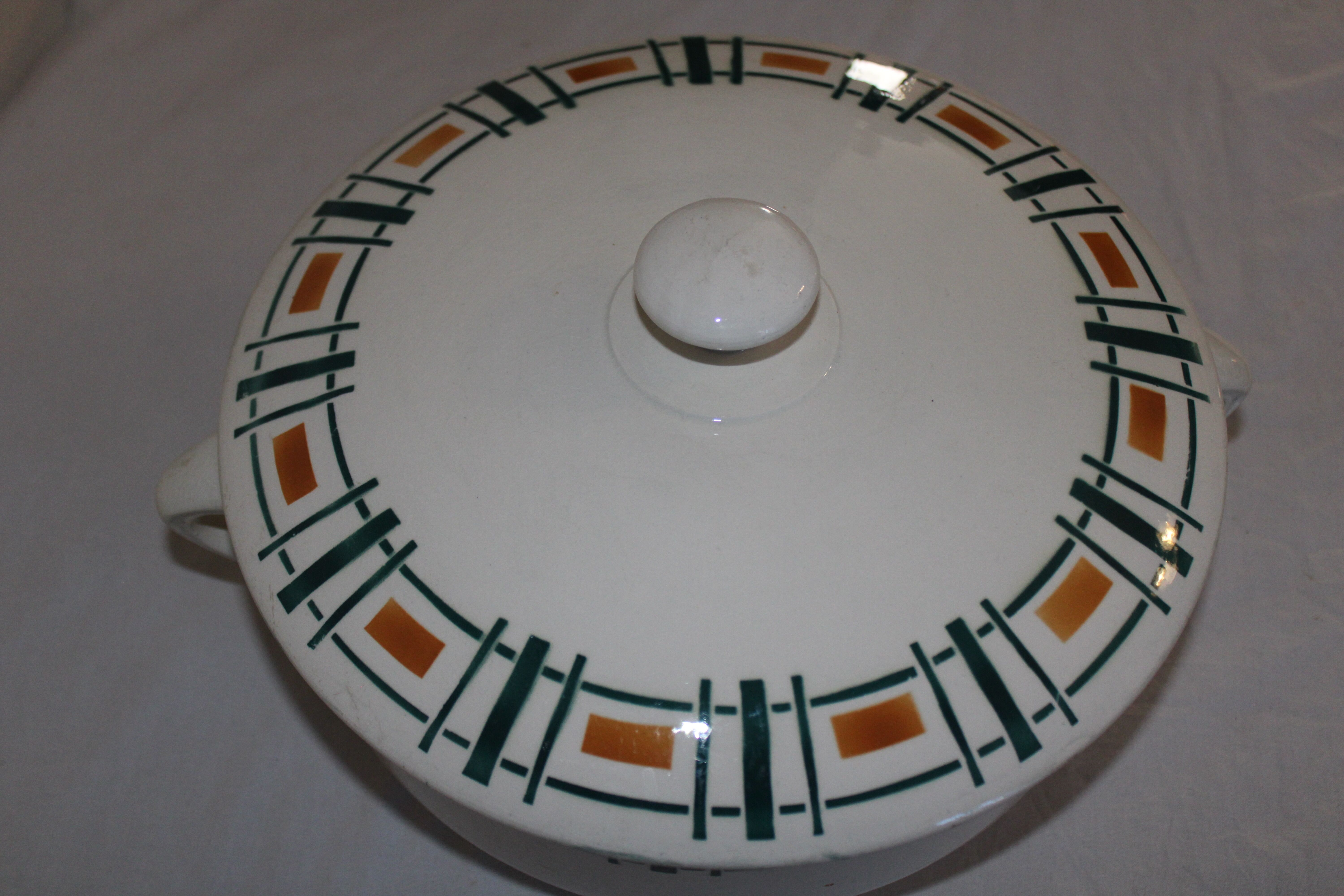 Former soup tureen Badonviller vintage model Quiberon