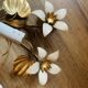 Pair of vintage Florentine wall lights in gilded metal – 1960s
