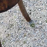 Brutalist tripod billot stool