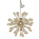 Sputnik Chandelier in Murano Glass with Gold Air Drops and Metal Frame