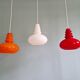 Trio of Space Age opaline pendant lights, Peill & Putzler, 1970