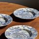 Lot de 5 assiettes anglaises bleues D23