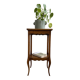 Small bedside table, nightstand, two-top ash plant stand with discreet drawer