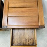 Pair of vintage Maison Regain elm bedside tables