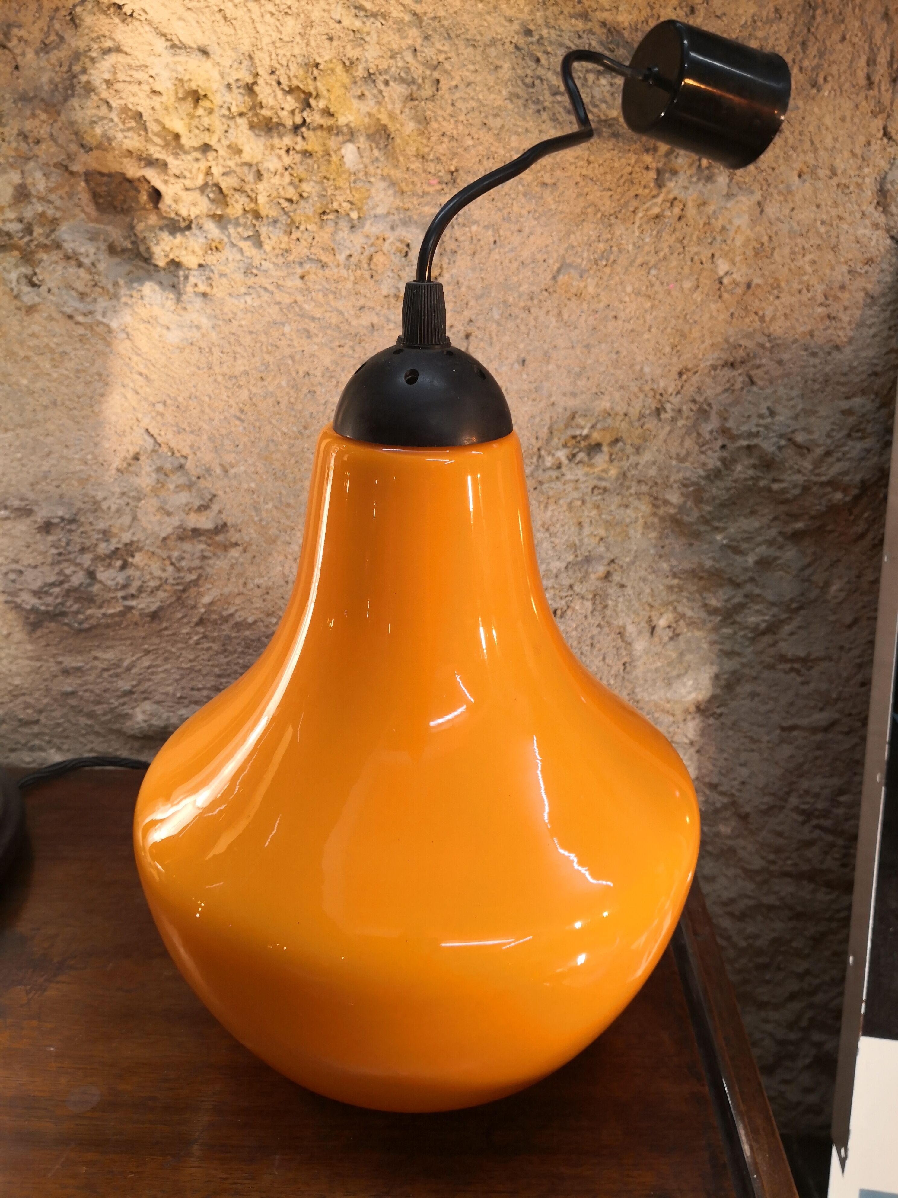 Vintage orange opaline chandelier