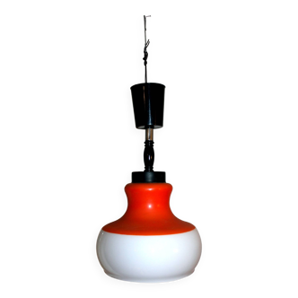 Vintage space age orange pendant light