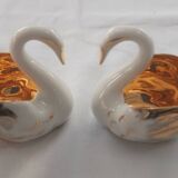 Paire de 2 salerons anciens porcelaine de Limoges