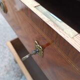 Old Louis XVI style chest of drawers in marquetry