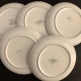 10 Longchamp dessert plates, floral model