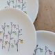 4 vintage flat plates in Gien earthenware, model Marie-Claire.