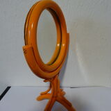 Vintage rattan table mirror