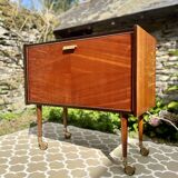 Bar cabinet on wheels