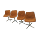 Set of 2 monohull and rotating chairs by Schweitzer for Lafargue S.A dated january 19