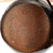 Large Vintage Lamp Base in Glazed Terracotta