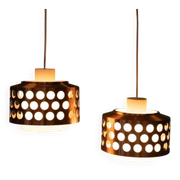Suspension d'époque spatiale années 60/70, suspension lumineuse suédoise