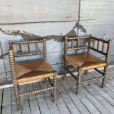 Old straw chairs