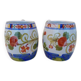 Mug en céramique bleue peint à la main Faenza Italie
