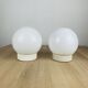 Pair of vintage opaline globe wall lights, ceiling lights