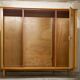 Scandinavian wardrobe 1960 honey color 4 doors L 205 cm