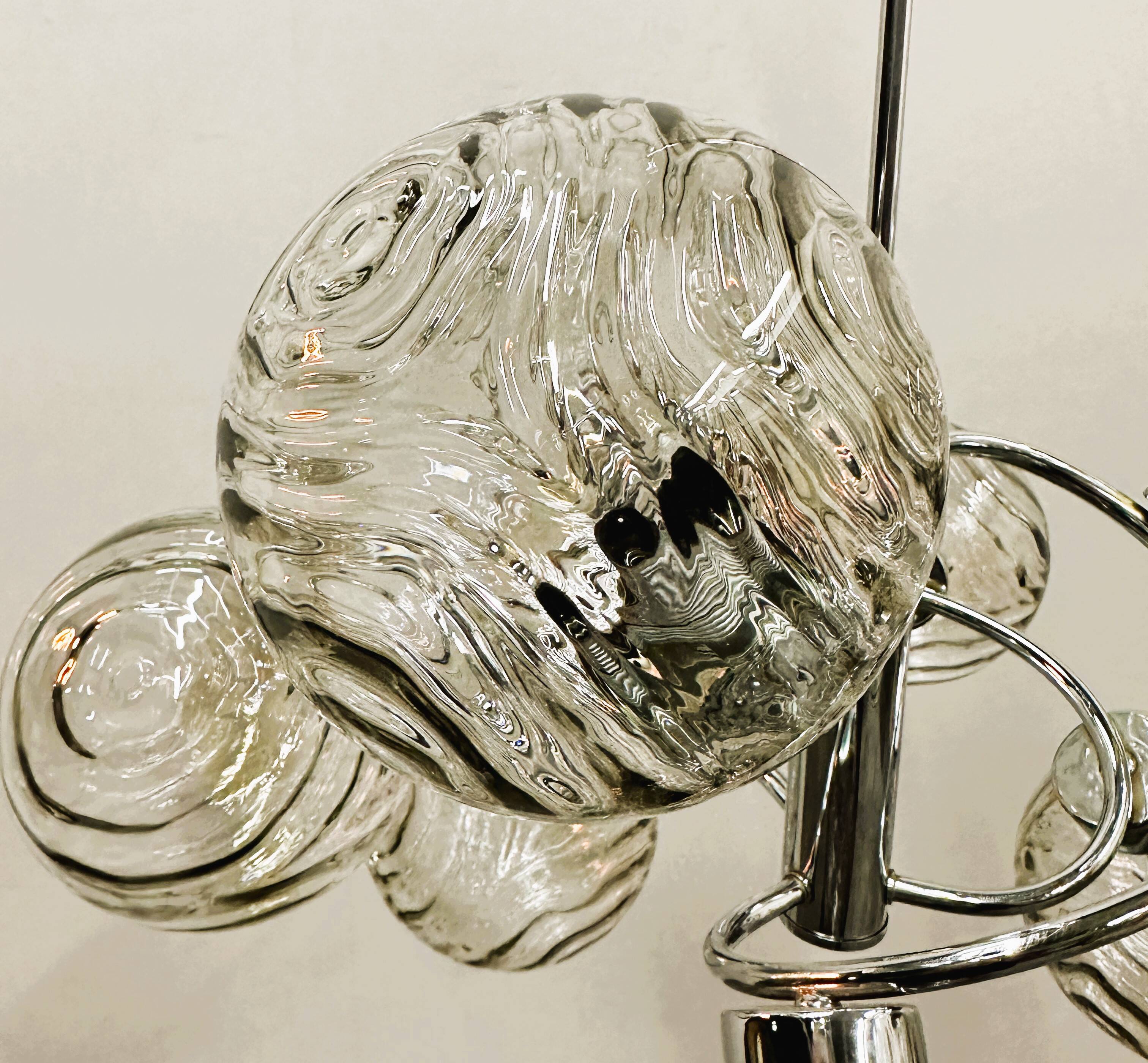 German Space Age Orbital Chandelier by Fischer Leuchten, 1970s. Germany