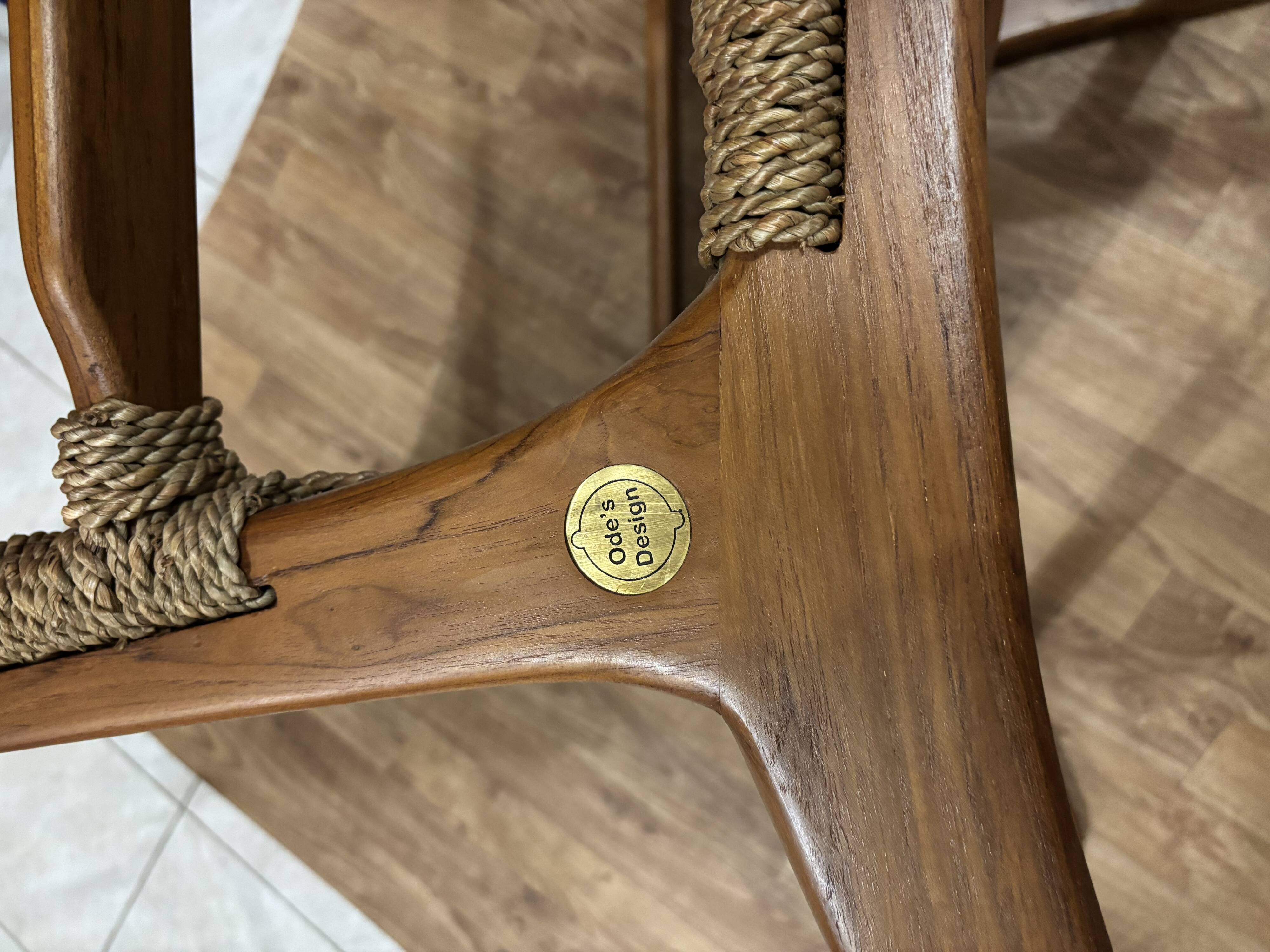 Paire de fauteuils Olivier de Schrijver en corde