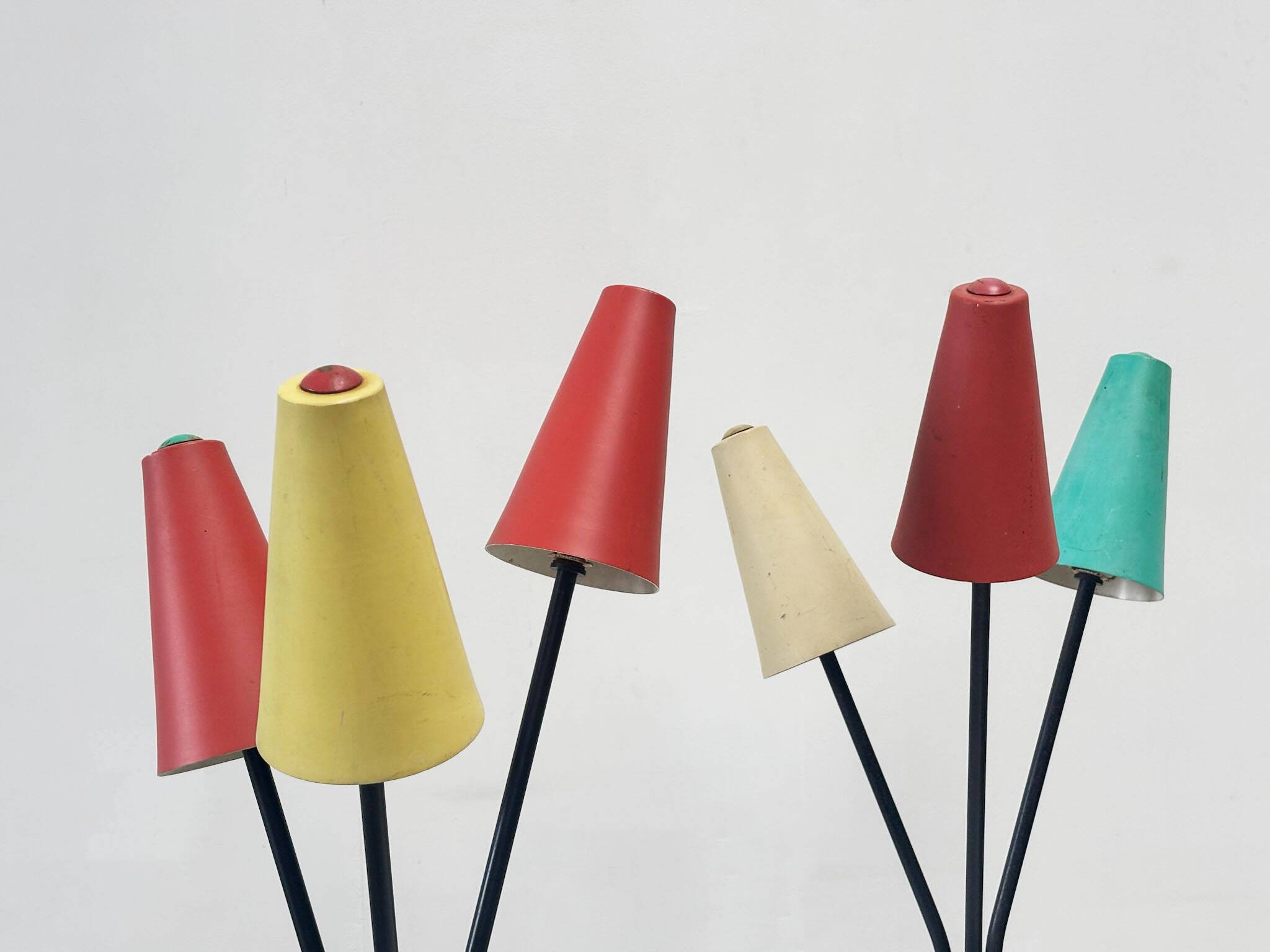 Set of two colorful table lamps