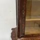 Dutch display cabinet in two parts made of marquetry wood.