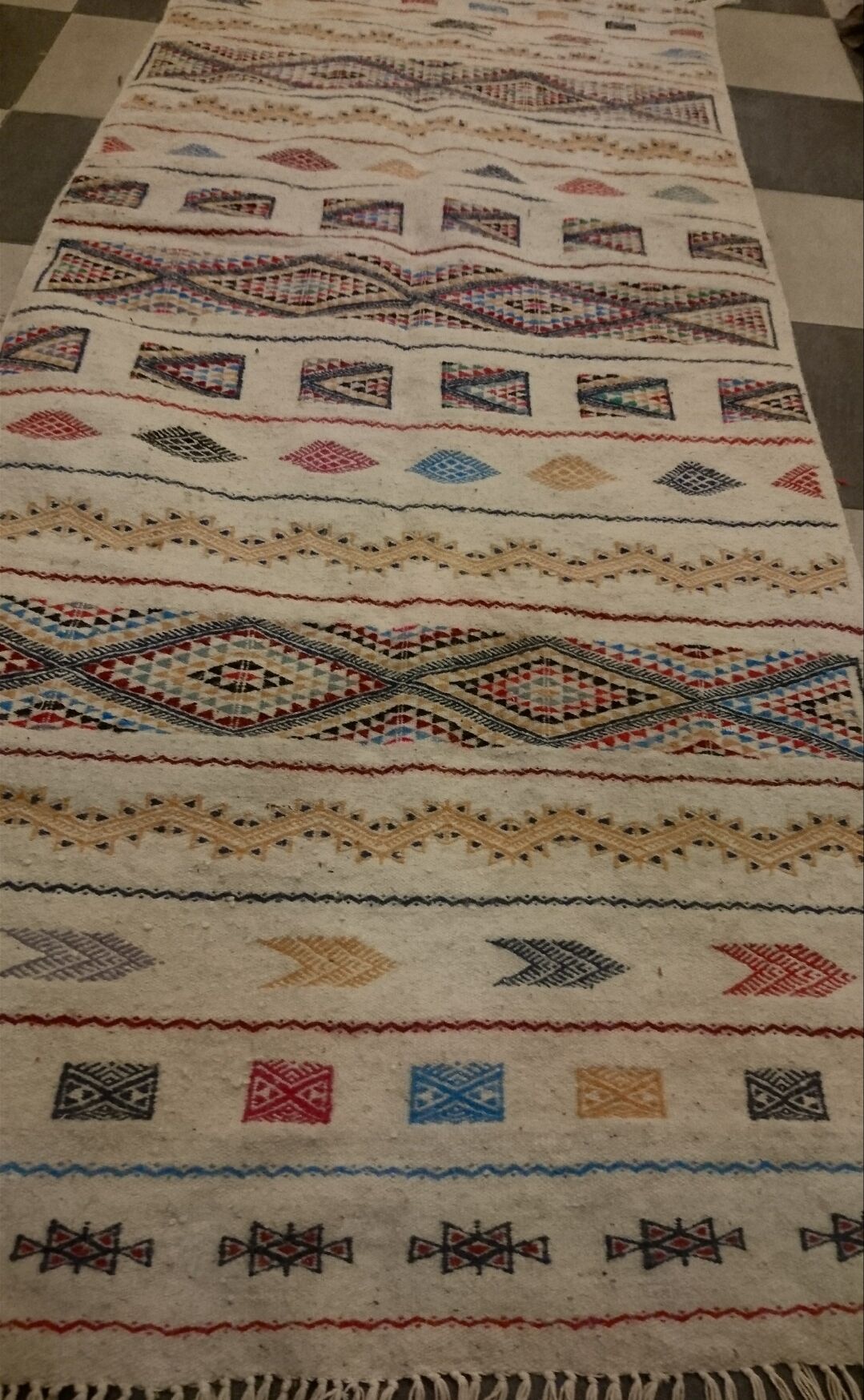 Multicolor rugs Handmade wool 160x90cm