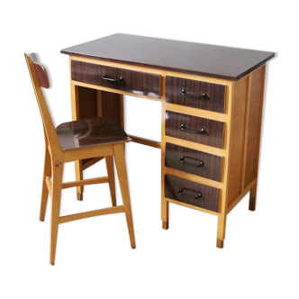 Bureau enfant vintage et sa chaise