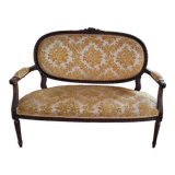 Louis XVI style sofa bench carved