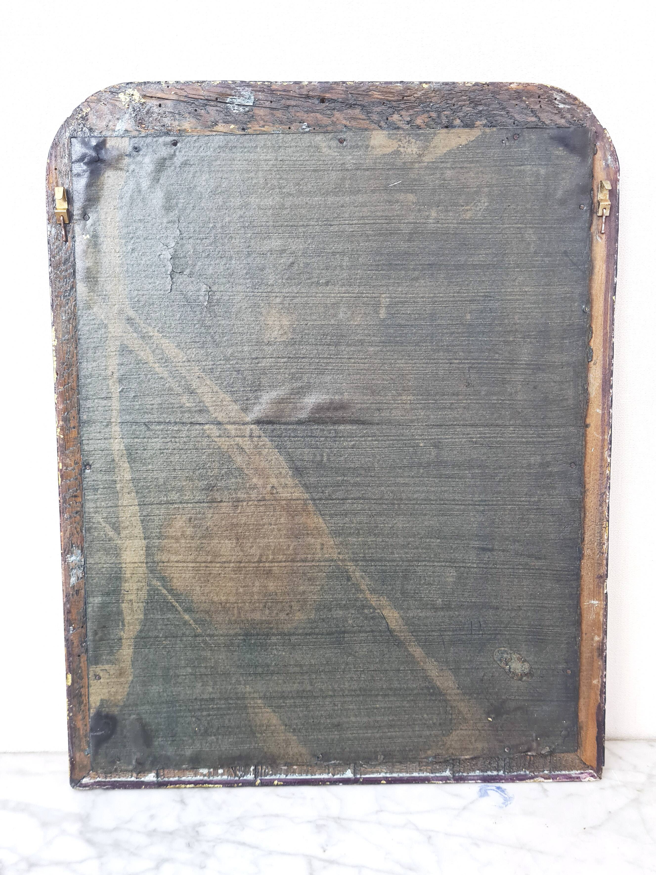 Antique Louis Phillipe mirror, gilded with gold leaf - "Marcelin"