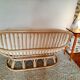 Vintage bohemian rattan canapé from the 60s and 70s.
