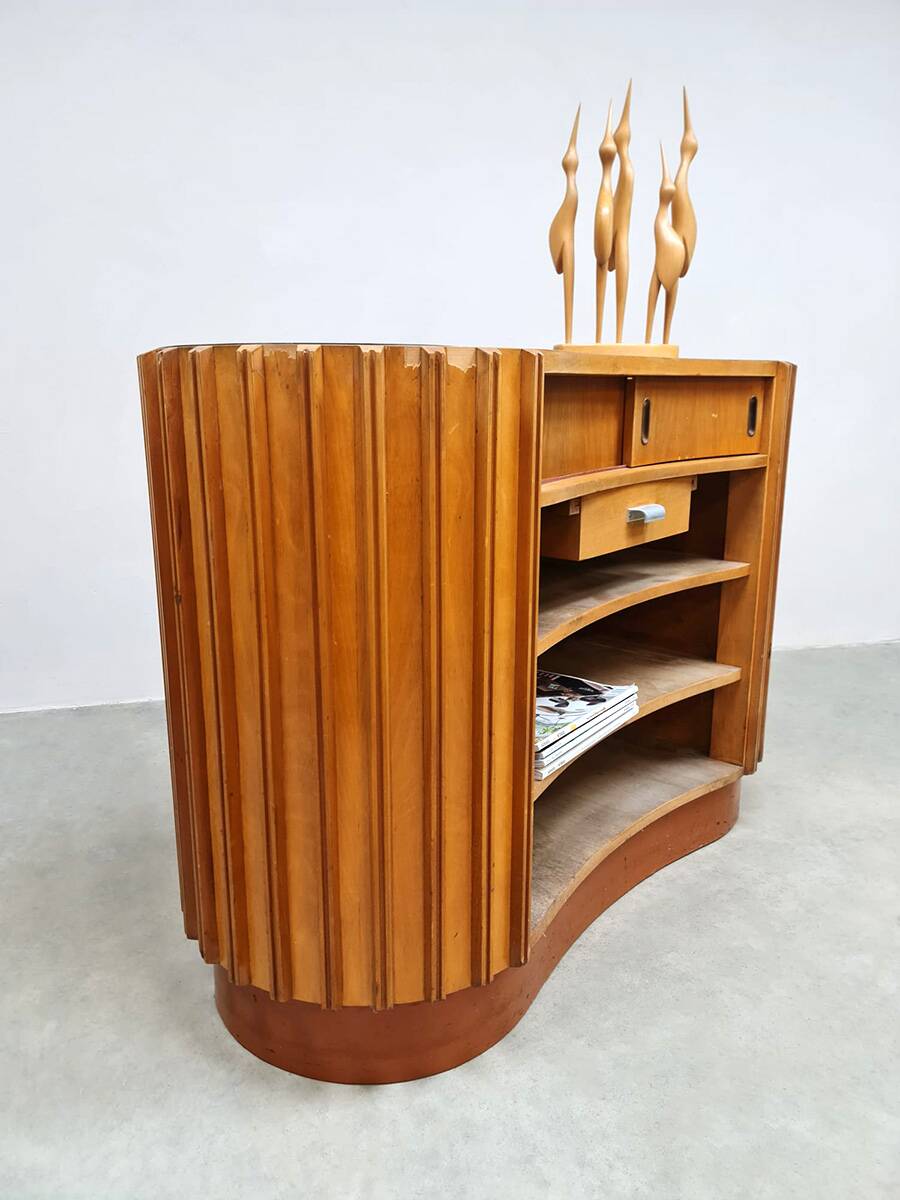 Vintage kidney shaped shop counter display