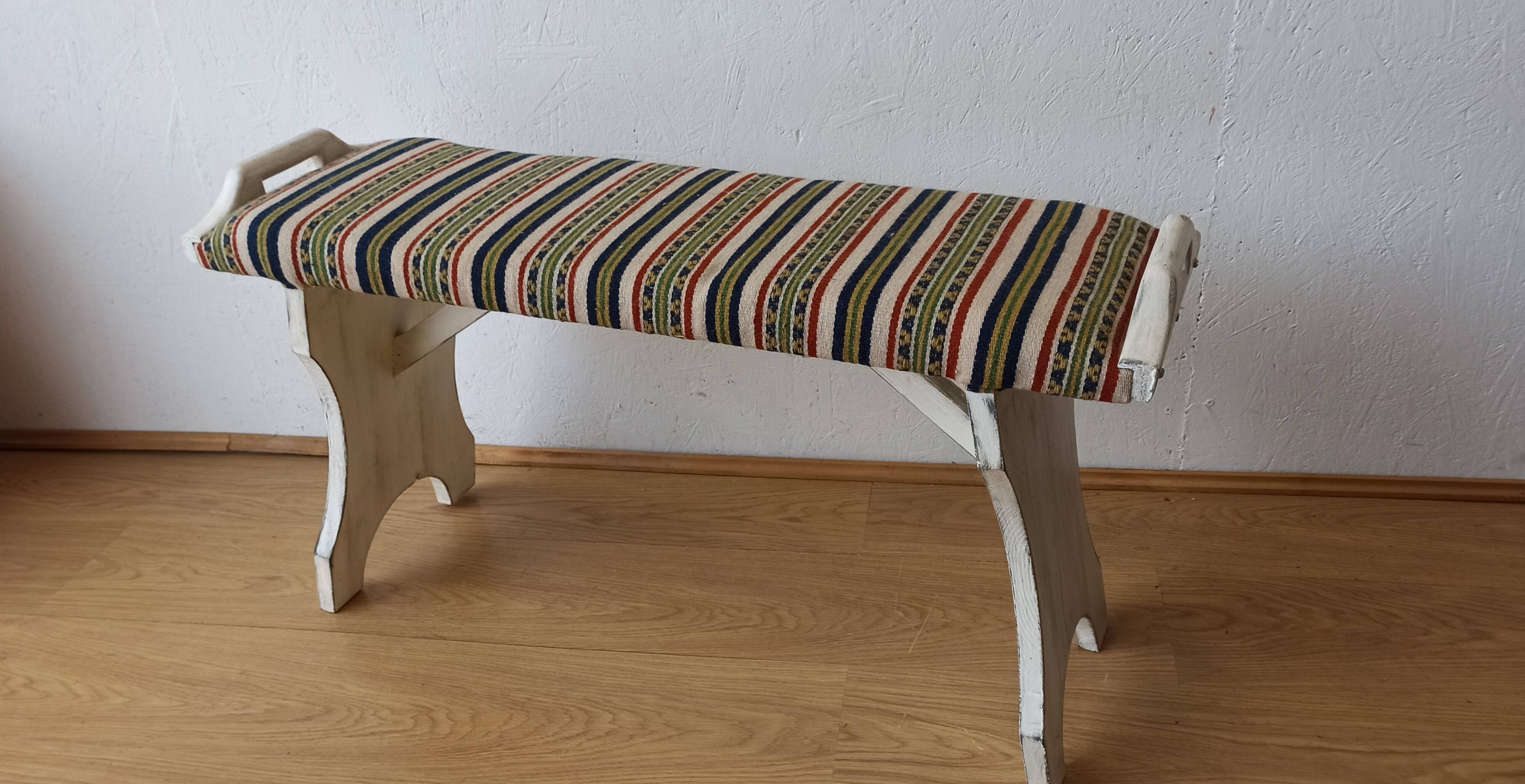 Wooden bench in vintage style.